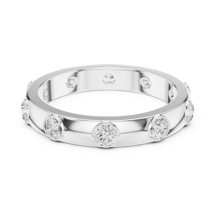 Flush Set Round 0.8 ctw Diamond Band - B1144