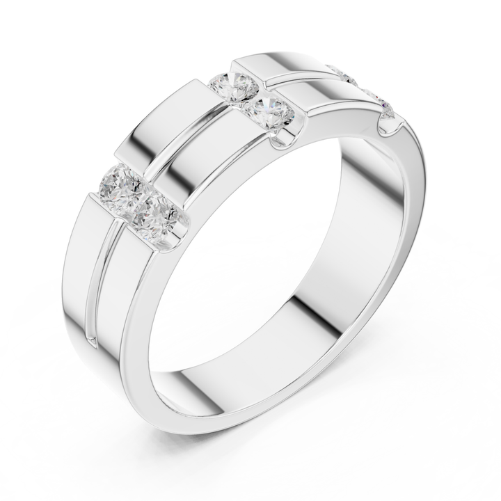 Round 0.39 ctw Diamond Modern Men's Band - B1131