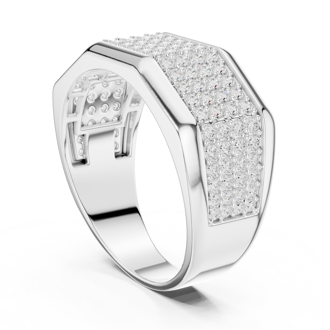 Multi-Row 1.2 ctw Diamond Men's Band - B1140