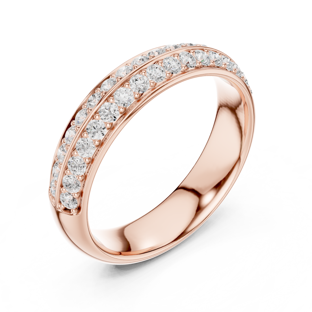 Double Row Round 0.54 ctw Diamond Band - B1185