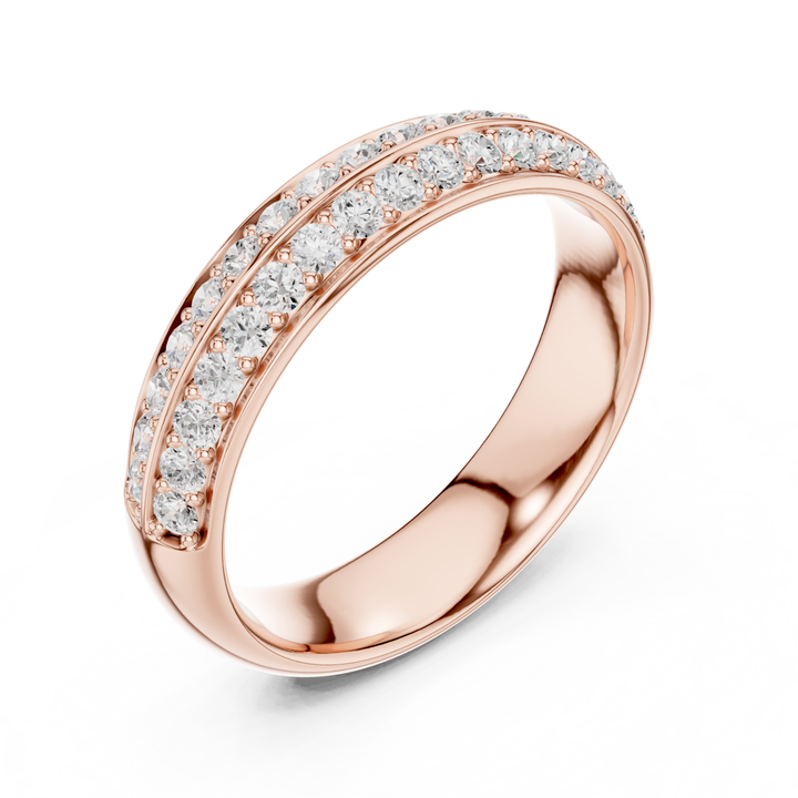 Double Row Round 0.54 ctw Diamond Band - B1185