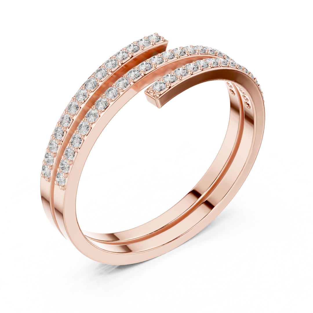 Spiral Wrap Diamond Band - B1148