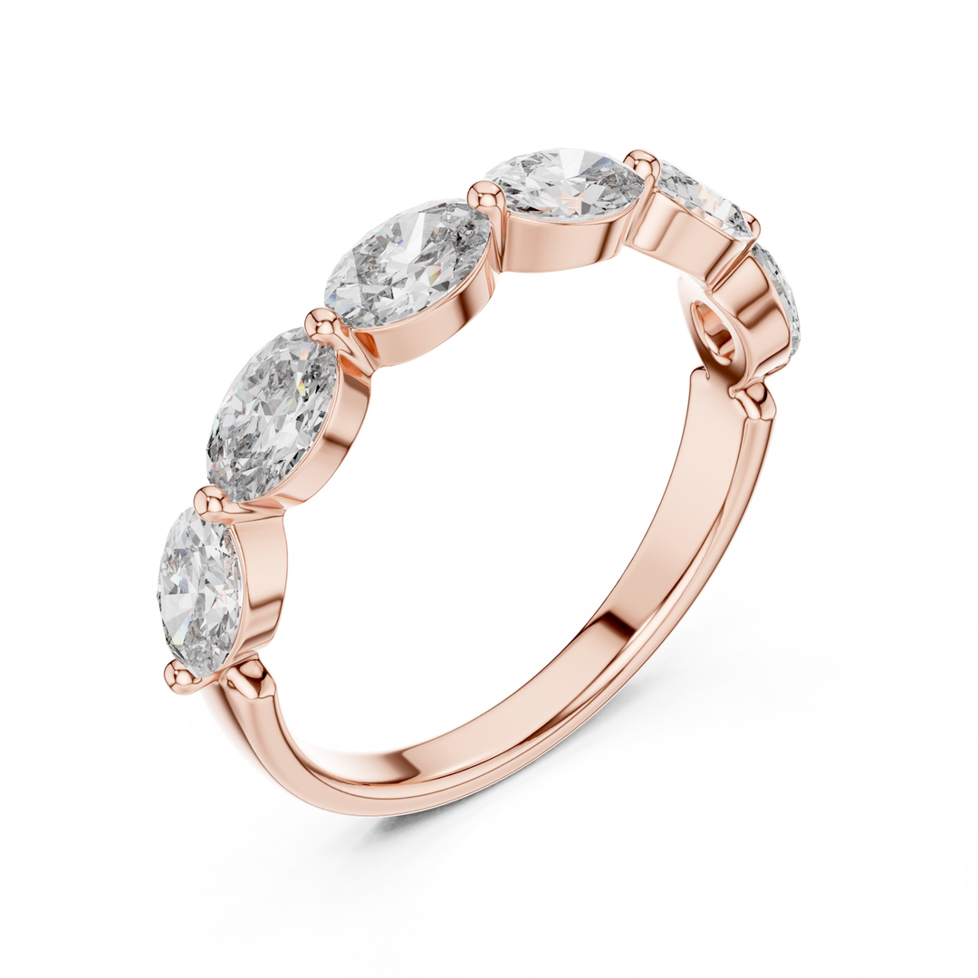 Oval 1.5 ctw Diamond Wedding Band - B1125