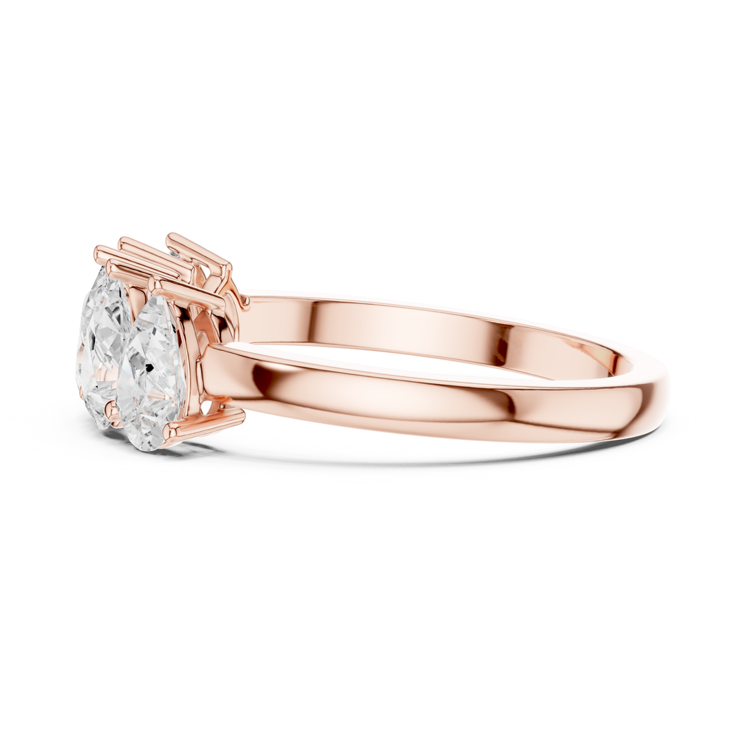 Five Stone Pear 1.25 ctw Diamond Band - B1145