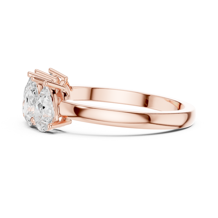 Five Stone Pear 1.25 ctw Diamond Band - B1145