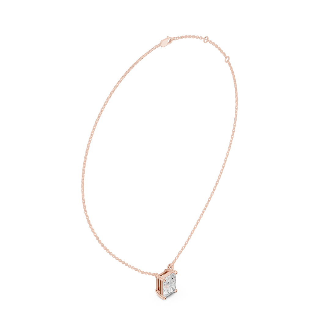 Radiant Cut Diamond Solitaire Pendant - P1134RA