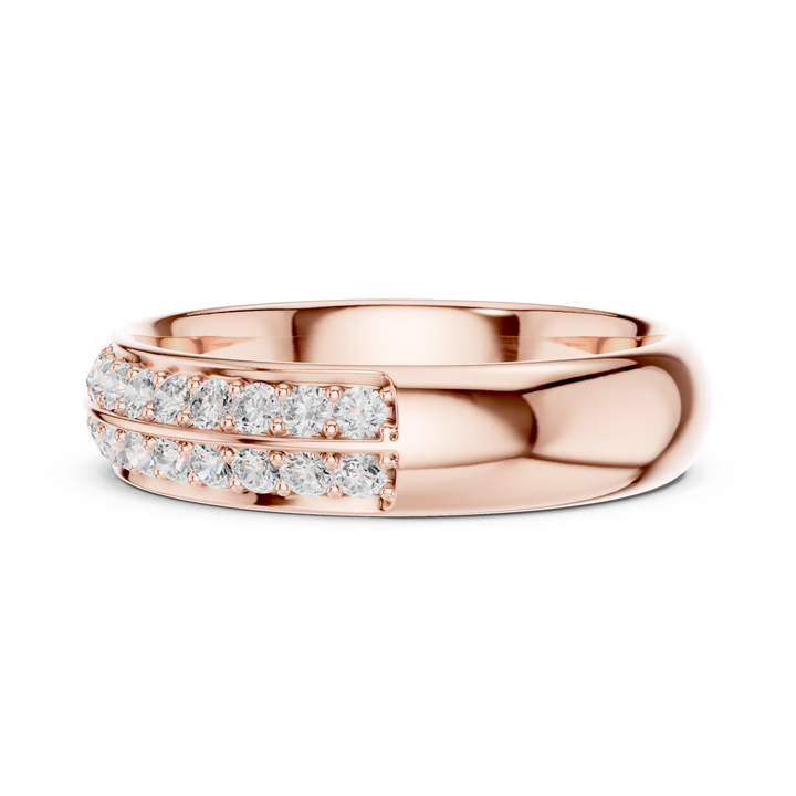 Double Row Round 0.54 ctw Diamond Band - B1185
