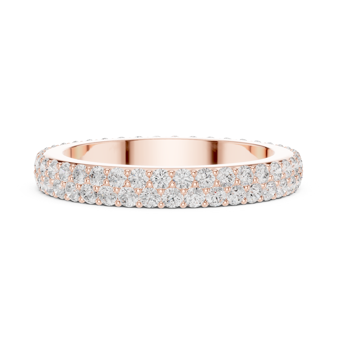 Double Row Round 1.2 ctw Diamond Eternity Band - B1182