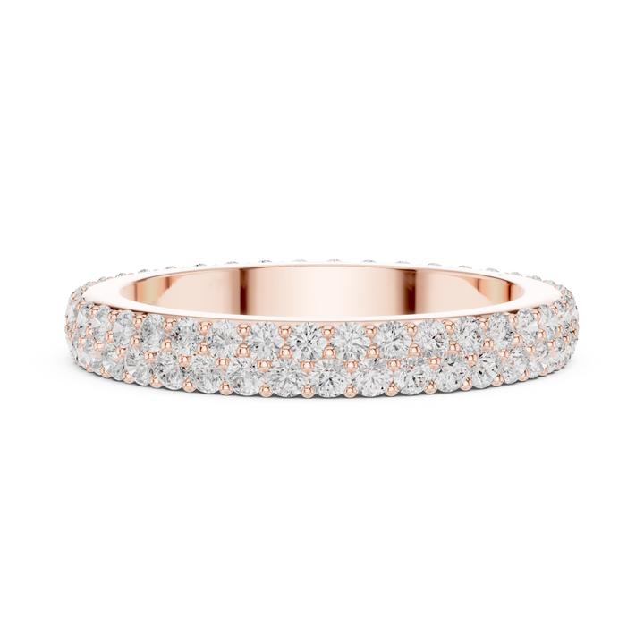 Double Row Round 1.2 ctw Diamond Eternity Band - B1182