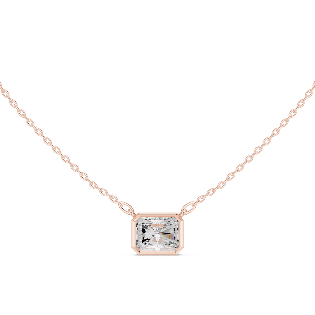 Radiant Cut Diamond Bezel Solitaire - P1135RA