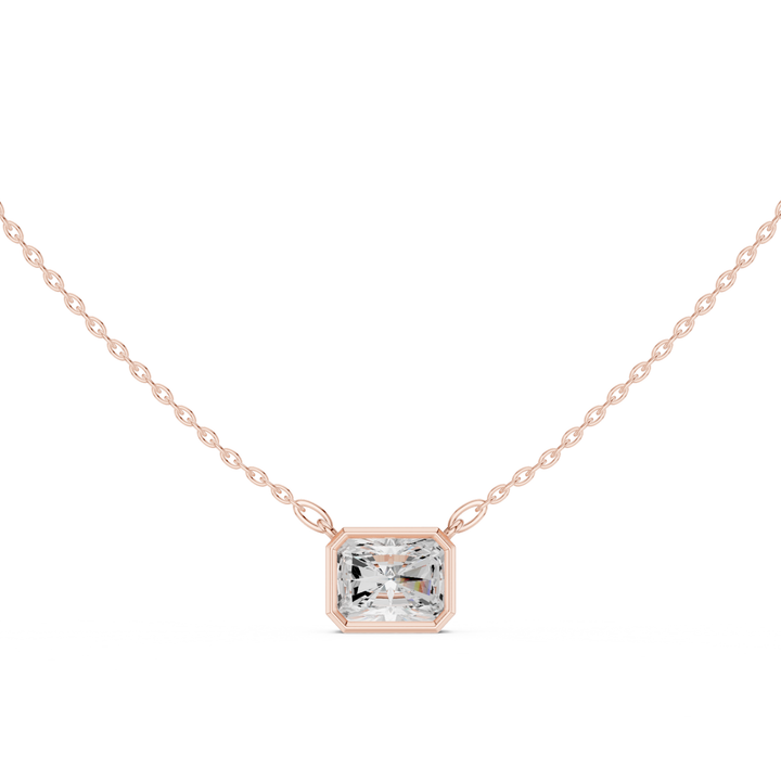 Radiant Cut Diamond Bezel Solitaire - P1135RA