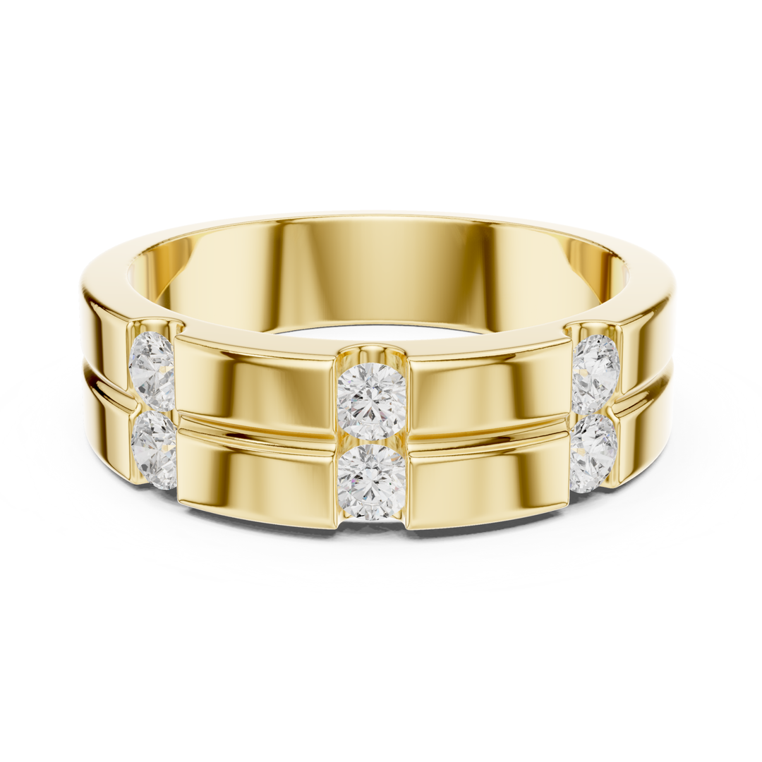 Round 0.39 ctw Diamond Modern Men's Band - B1131