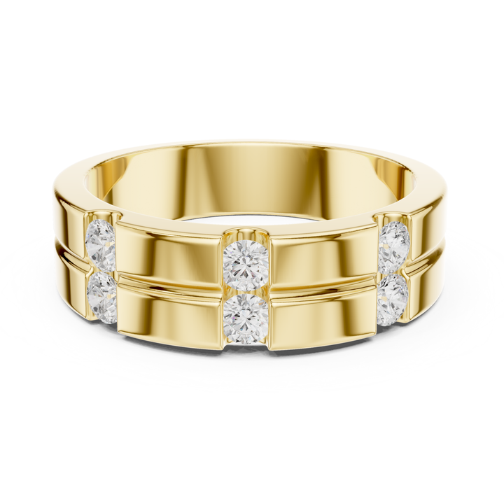 Round 0.39 ctw Diamond Modern Men's Band - B1131