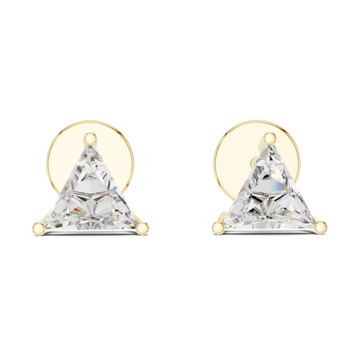 Triangular Diamond Stud Earrings - E1149