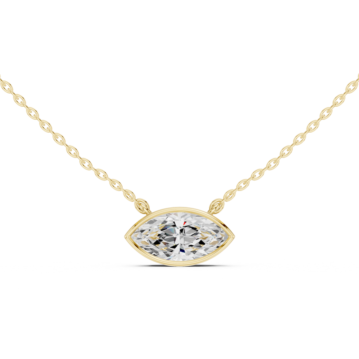 Marquise Diamond Bezel Solitaire Pendant – P1135MQ2