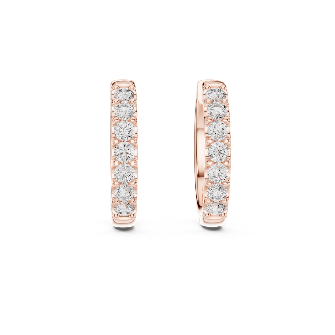 Classic Diamond Hoop Earrings - E1117