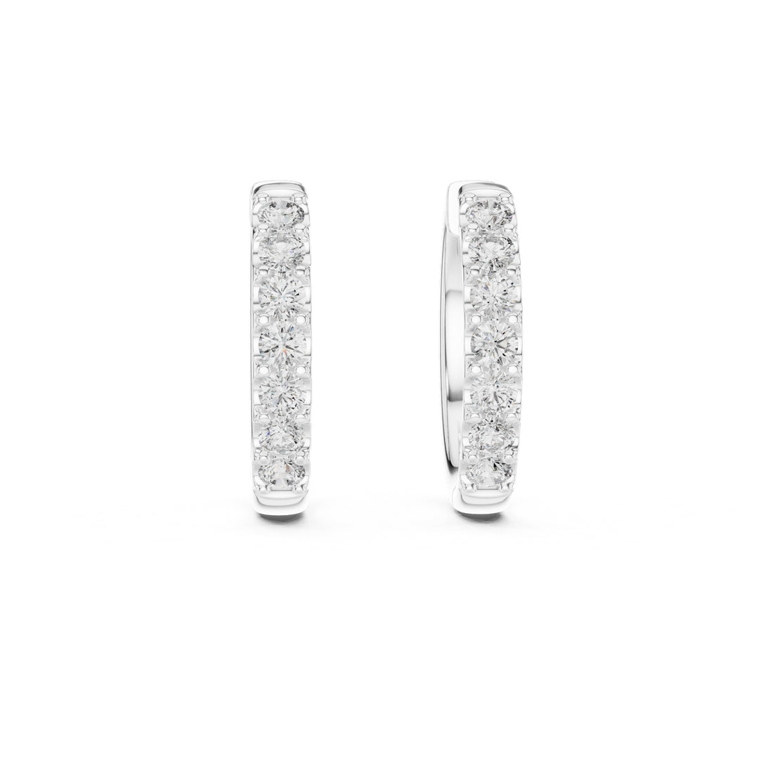 Classic Diamond Hoop Earrings - E1117
