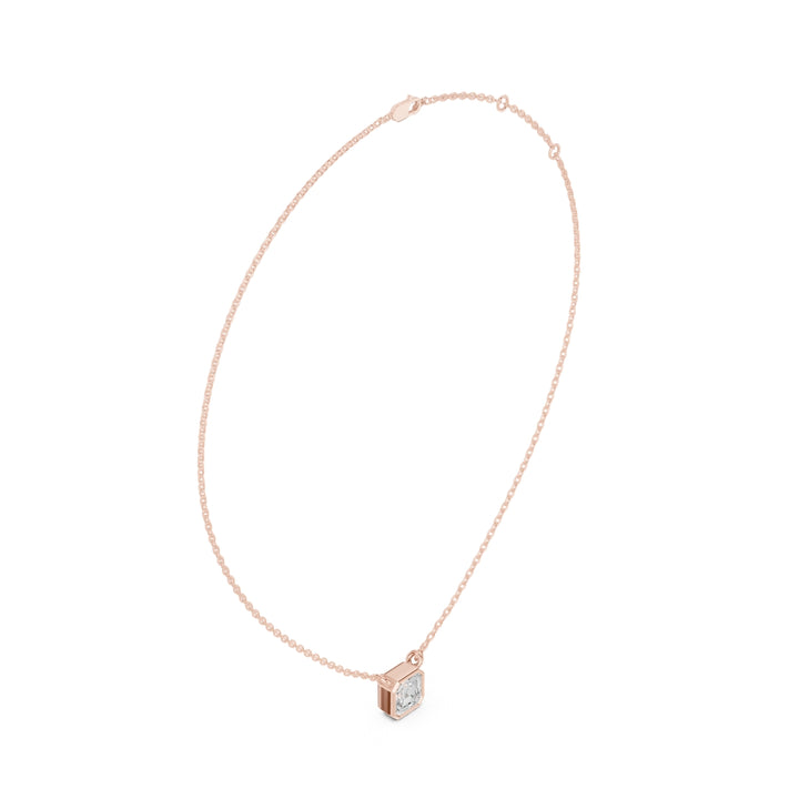 Asscher Cube 1.5 ctw Diamond Necklace - P1119