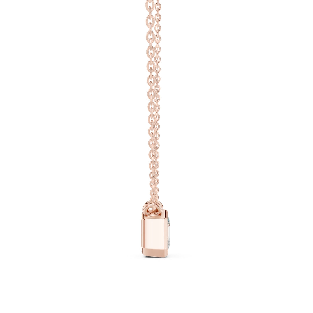 Asscher Cube 1.5 ctw Diamond Necklace - P1119