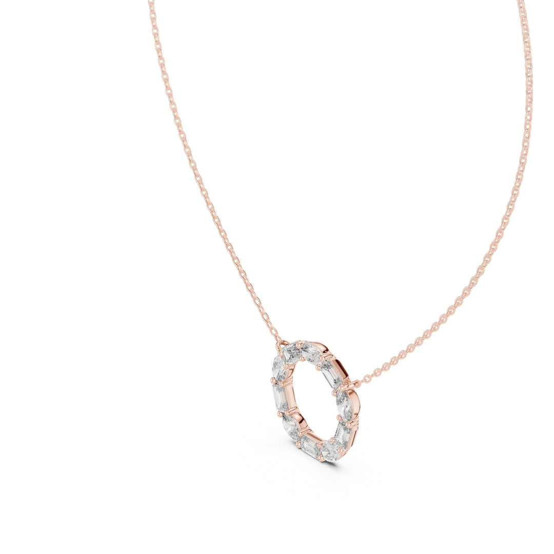 Eternity Circle 3 ctw Diamond Necklace - P1118