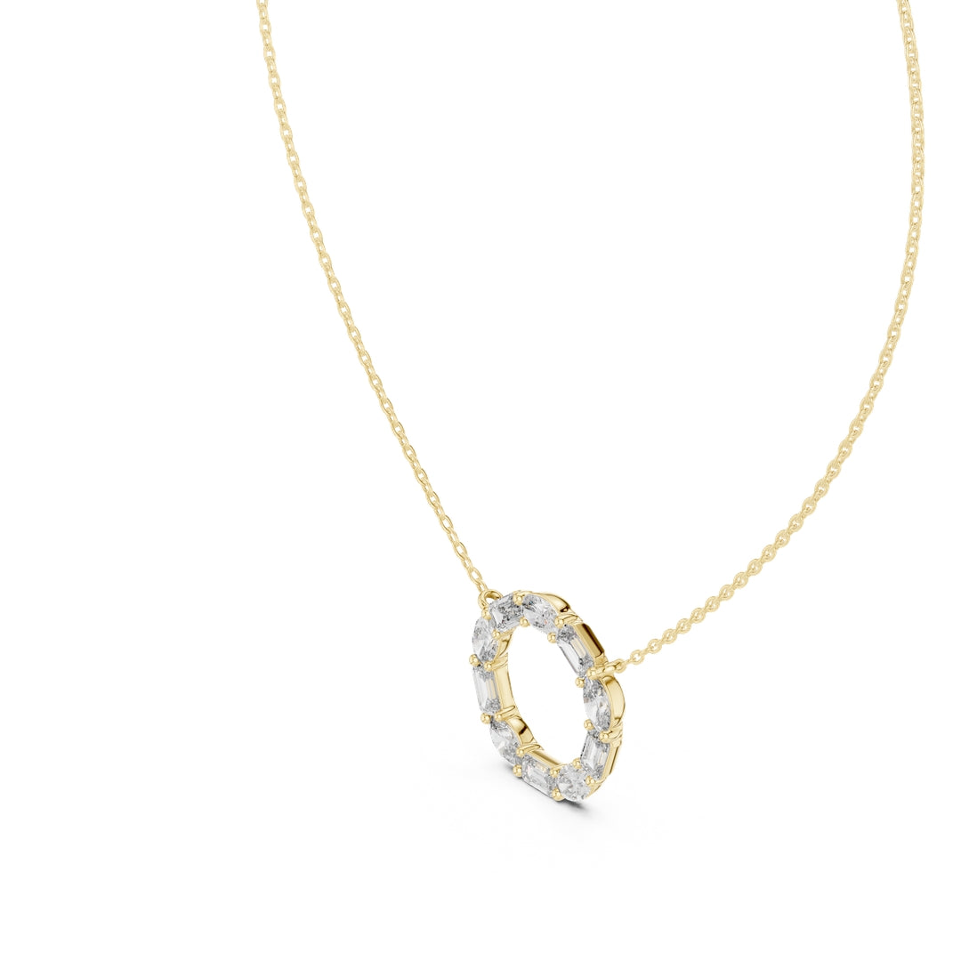 Eternity Circle 3 ctw Diamond Necklace - P1118