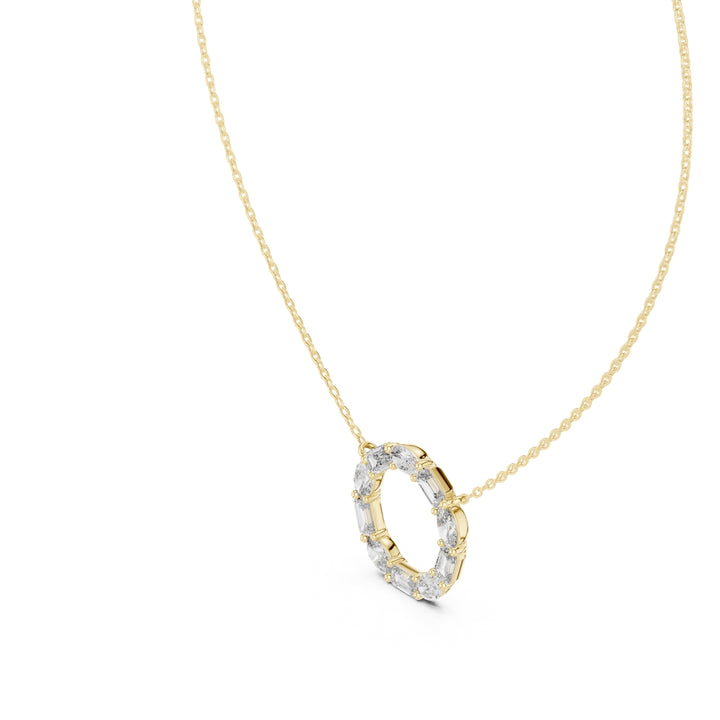 Eternity Circle 3 ctw Diamond Necklace - P1118
