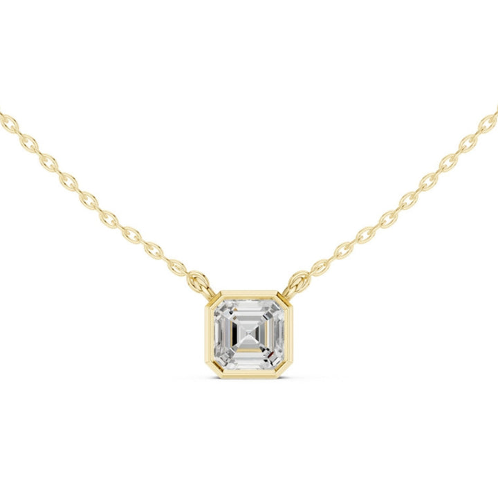Asscher Cube 1.5 ctw Diamond Necklace - P1119