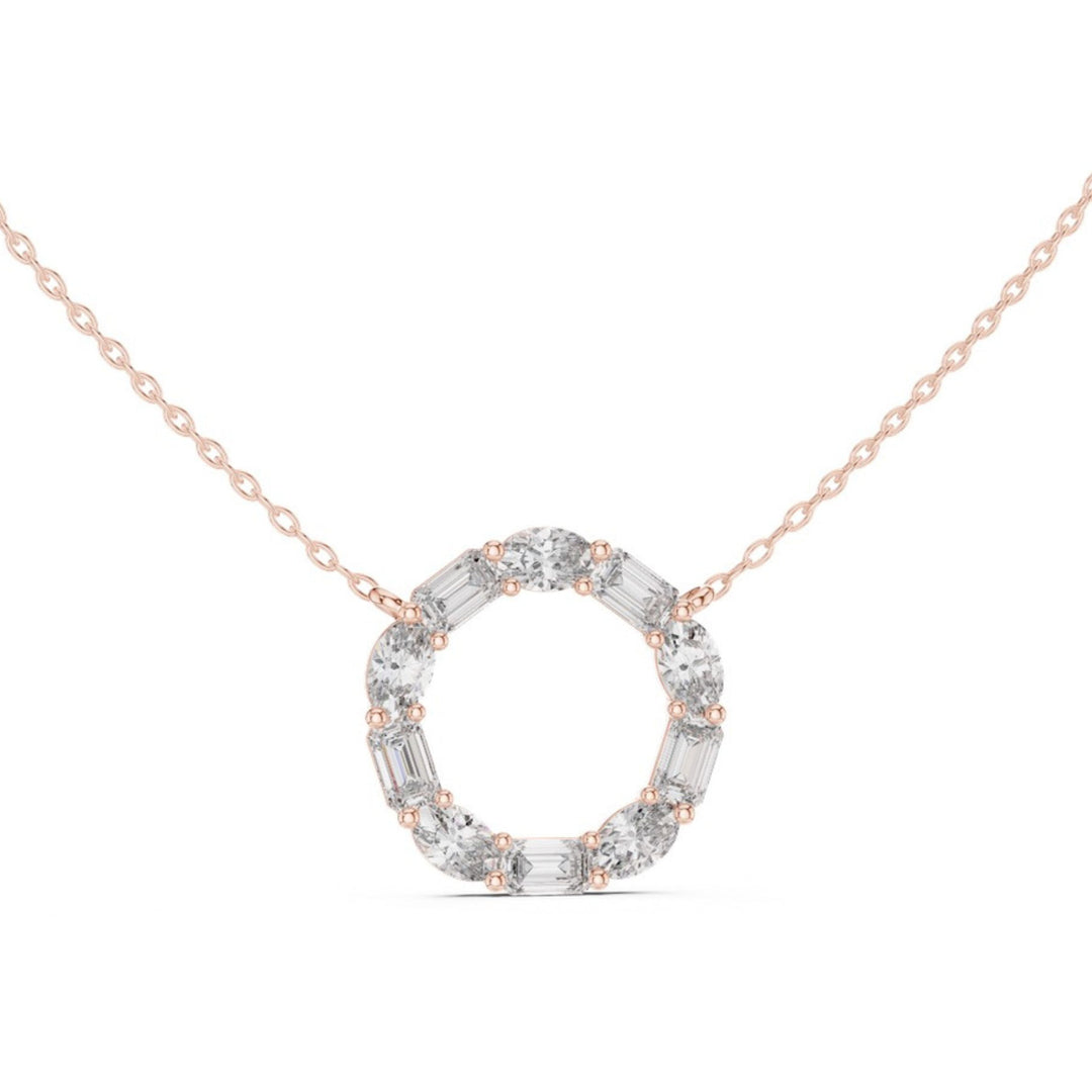 Eternity Circle 3 ctw Diamond Necklace - P1118