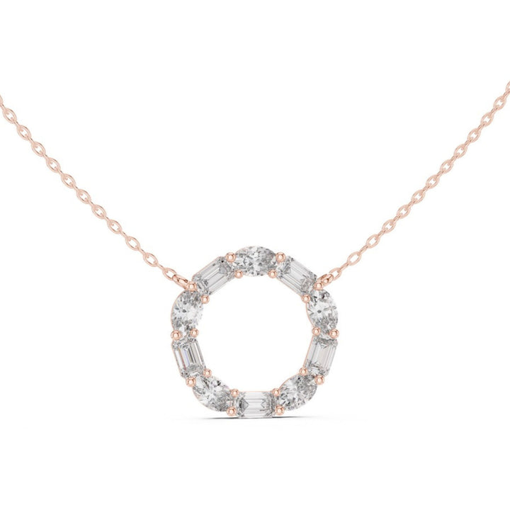 Eternity Circle 3 ctw Diamond Necklace - P1118