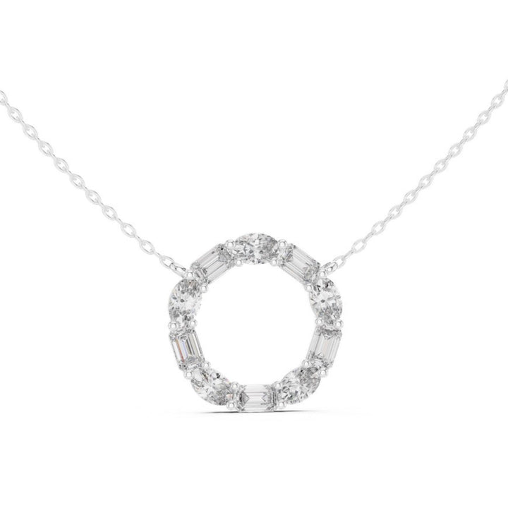 Eternity Circle 3 ctw Diamond Necklace - P1118