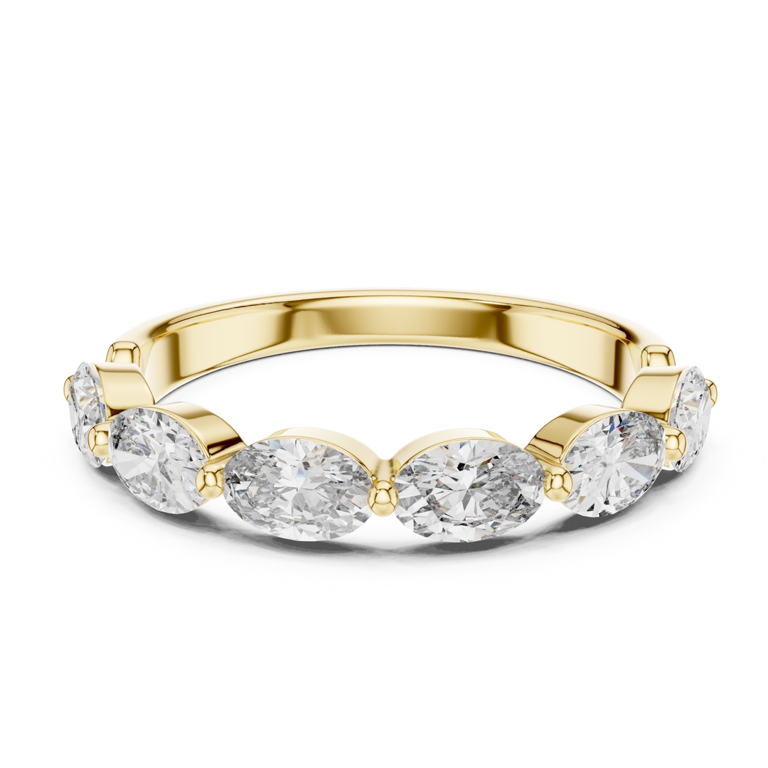 Oval 1.5 ctw Diamond Wedding Band - B1125