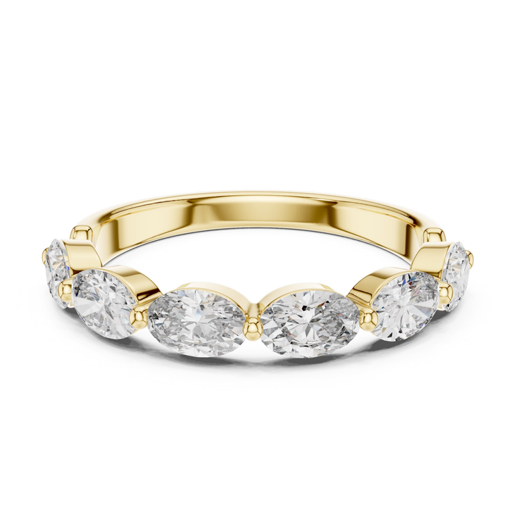 Oval 1.5 ctw Diamond Wedding Band - B1125