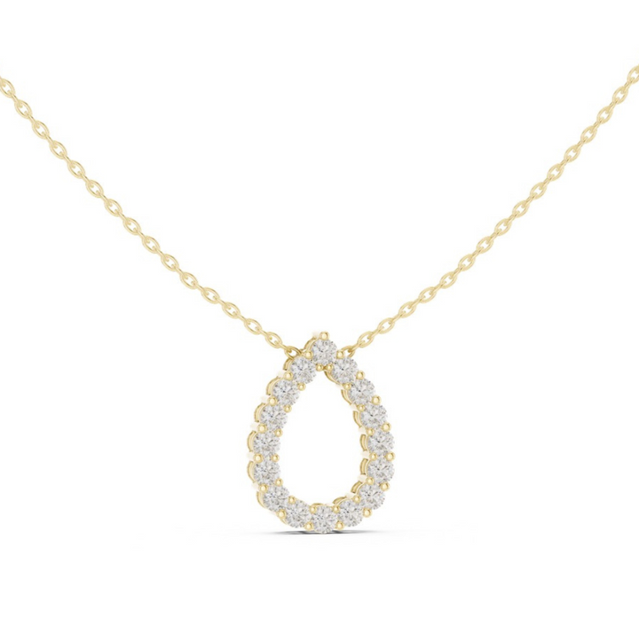 Classic Open Pear 1.0 ctw Diamond Necklace - P1122