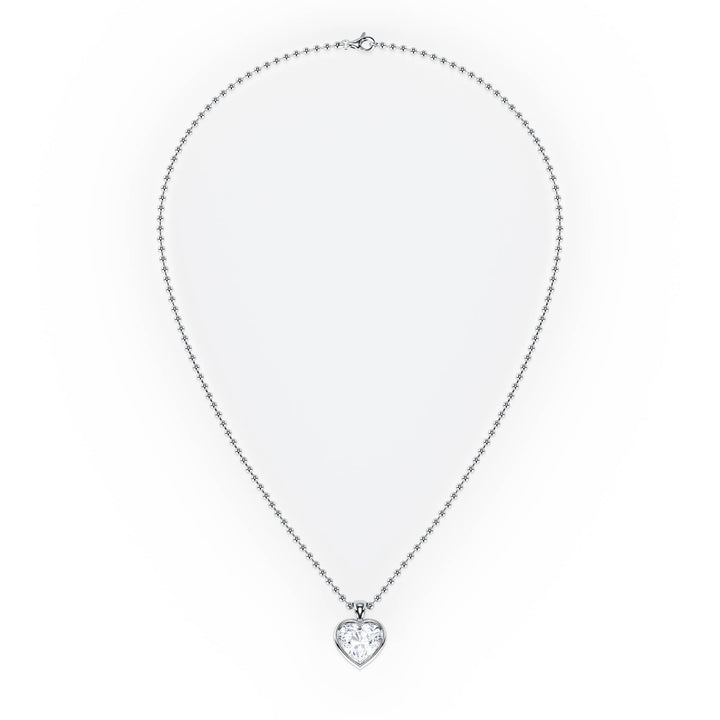 Celeste Bezel Heart Diamond Necklace - P1117