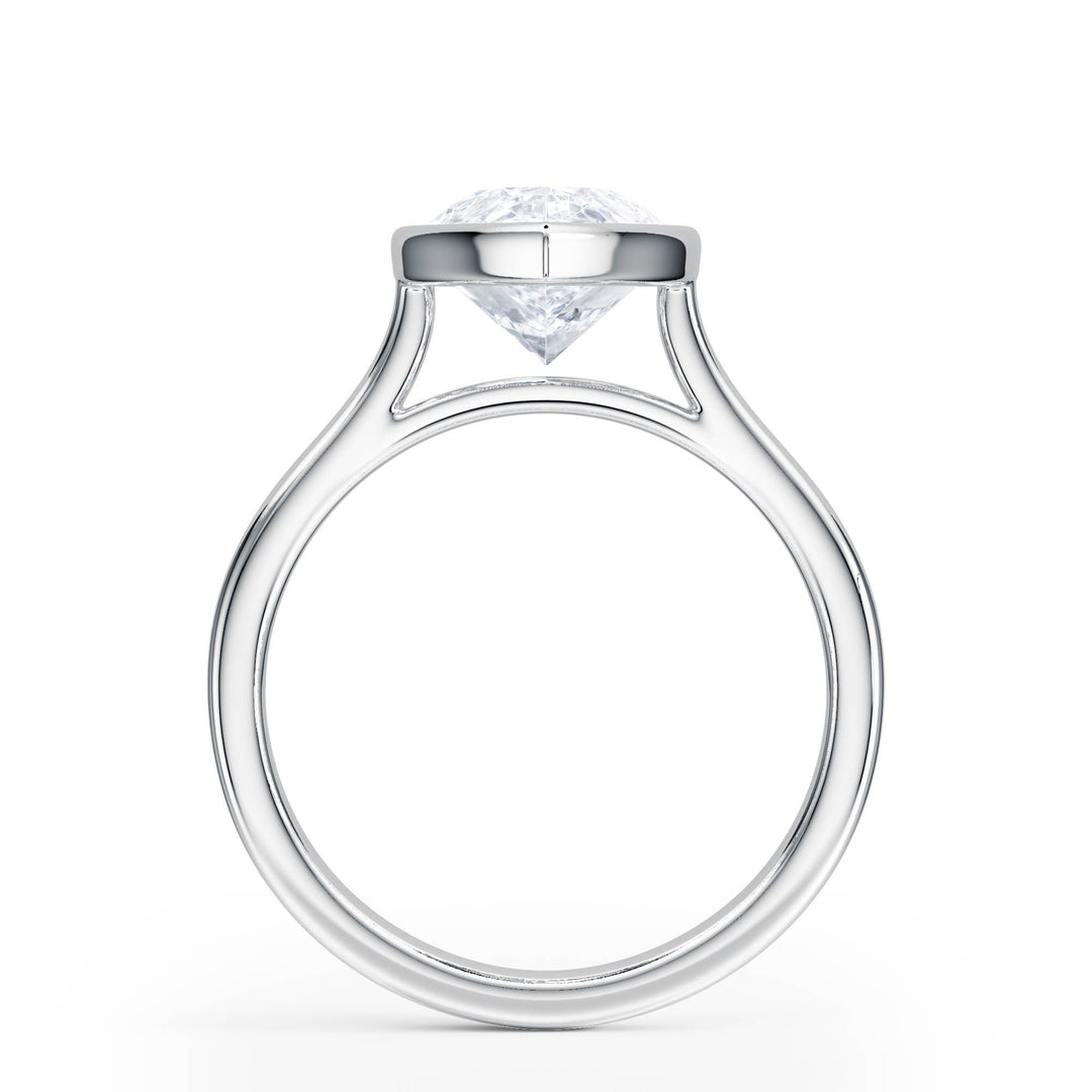 Full Bezel Pear Diamond Engagement Ring - R1241