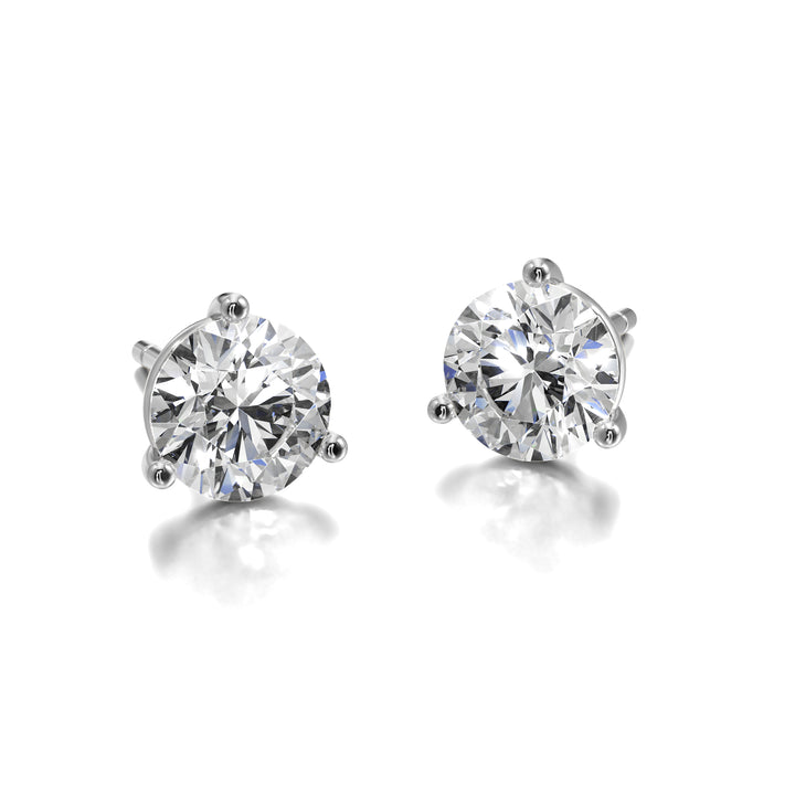 Classic 3 Prong Solitaire Stud Earrings - E1106