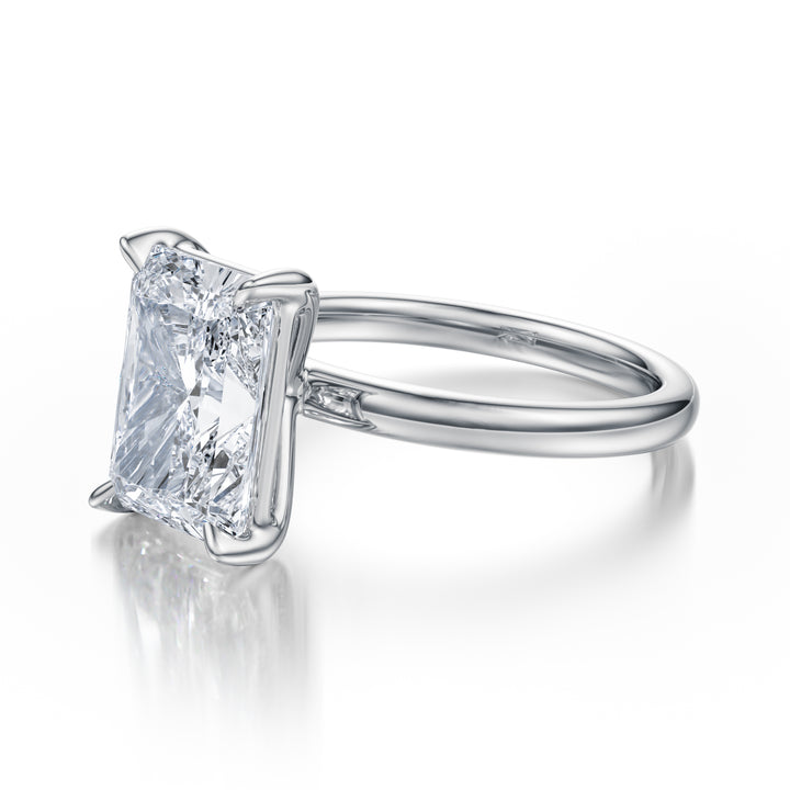 Radiant Cut Solitaire Gold Ring- R1036