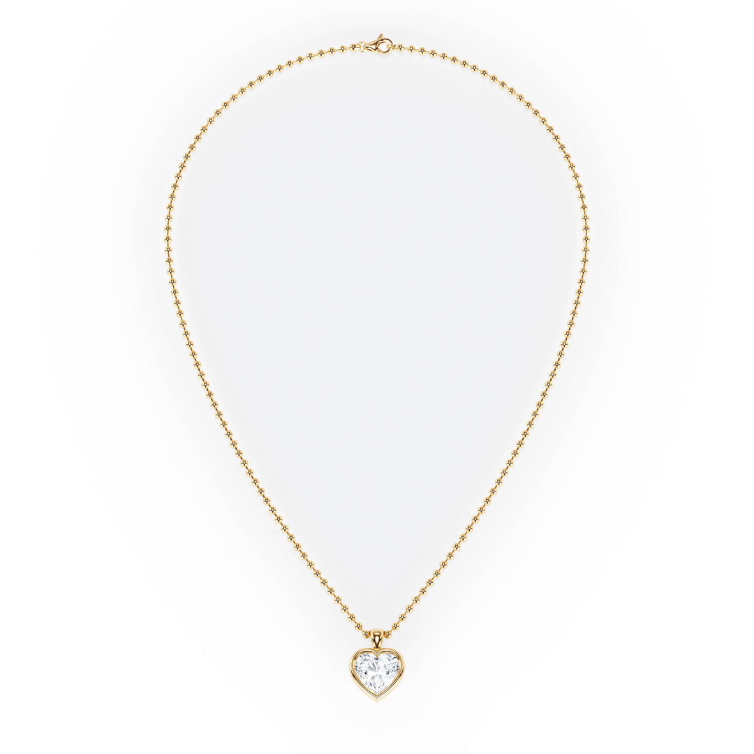 Celeste Bezel Heart Diamond Necklace - P1117