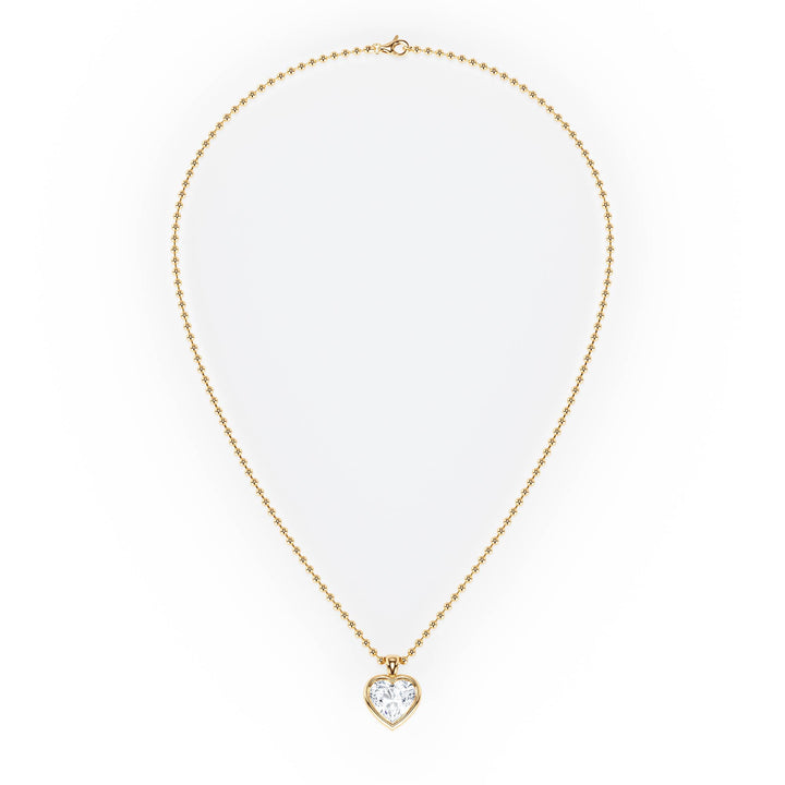 Celeste Bezel Heart Diamond Necklace - P1117