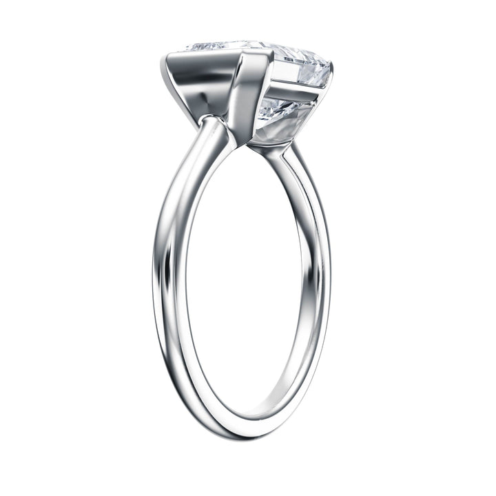 Adore Half Bezel Emerald Diamond Engagement Ring - R1050 in Ring by 18 KARATS INC.