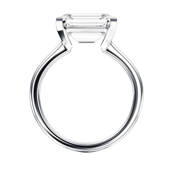Adore Half Bezel Emerald Diamond Engagement Ring - R1050 in Ring by 18 KARATS INC.