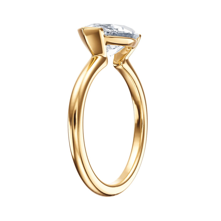 Adore Half Bezel Marquise Diamond Engagement Ring - R1054 in Ring by 18 KARATS INC.