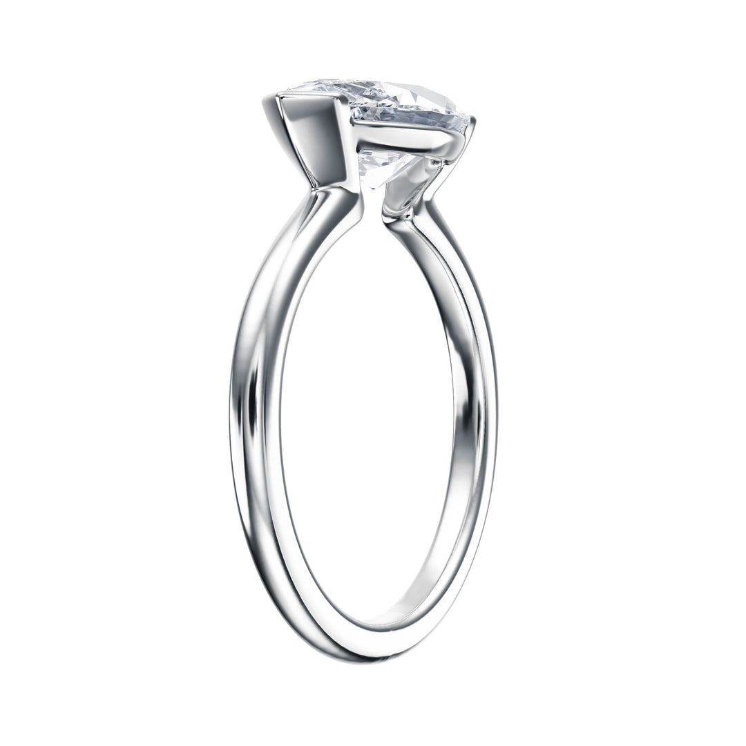 Adore Half Bezel Marquise Diamond Engagement Ring - R1054 in Ring by 18 KARATS INC.