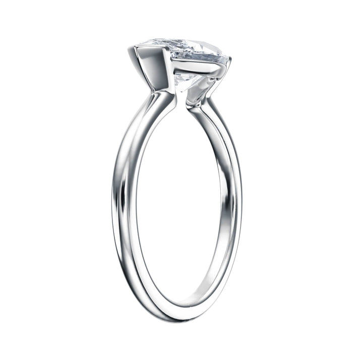 Adore Half Bezel Marquise Diamond Engagement Ring - R1054 in Ring by 18 KARATS INC.