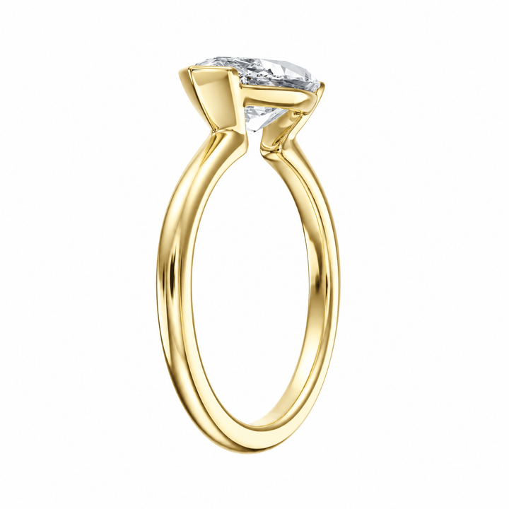 Adore Half Bezel Marquise Lab Diamond Ring in Ready Rings by 18 KARATS INC.