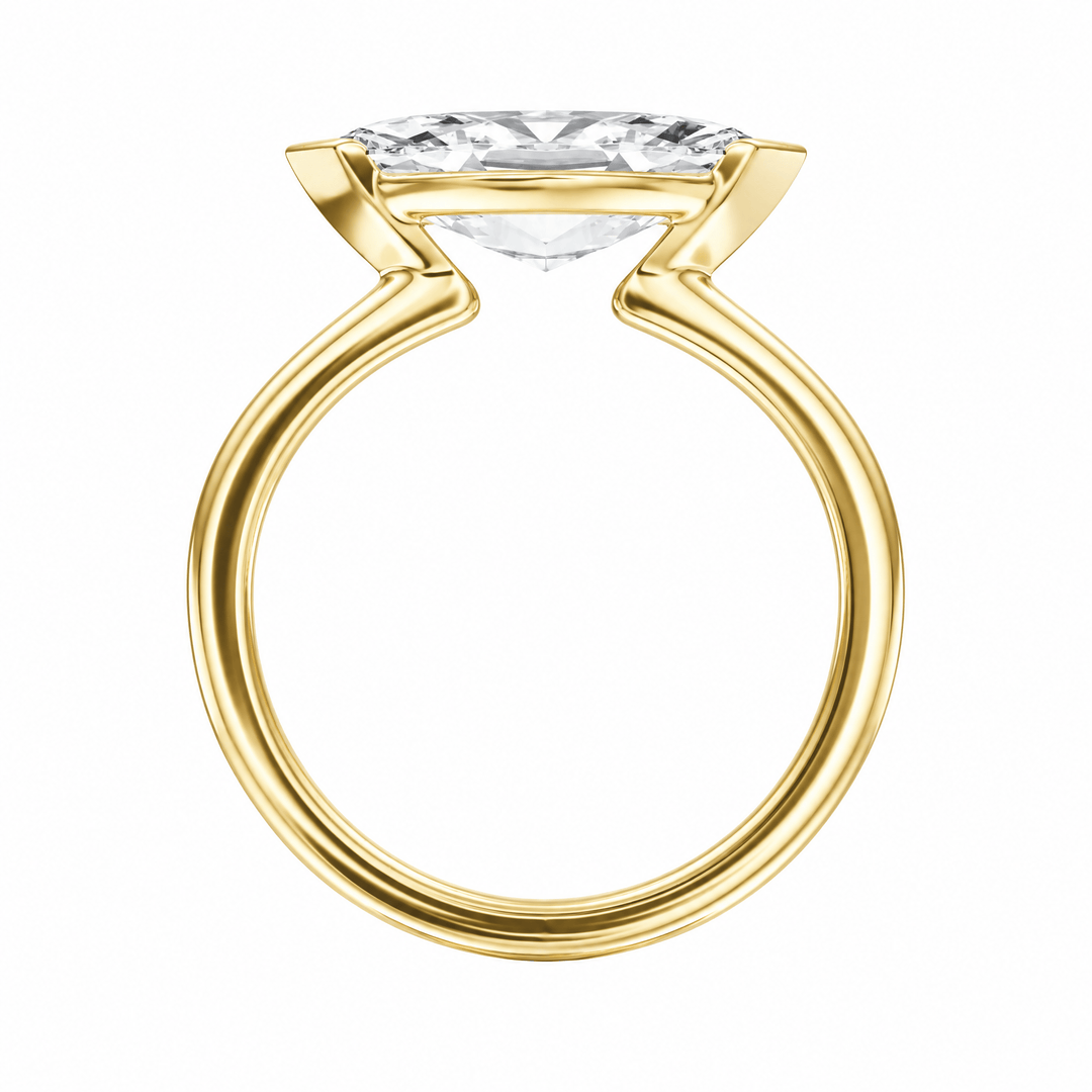 Adore Half Bezel Marquise Lab Diamond Ring in Ready Rings by 18 KARATS INC.