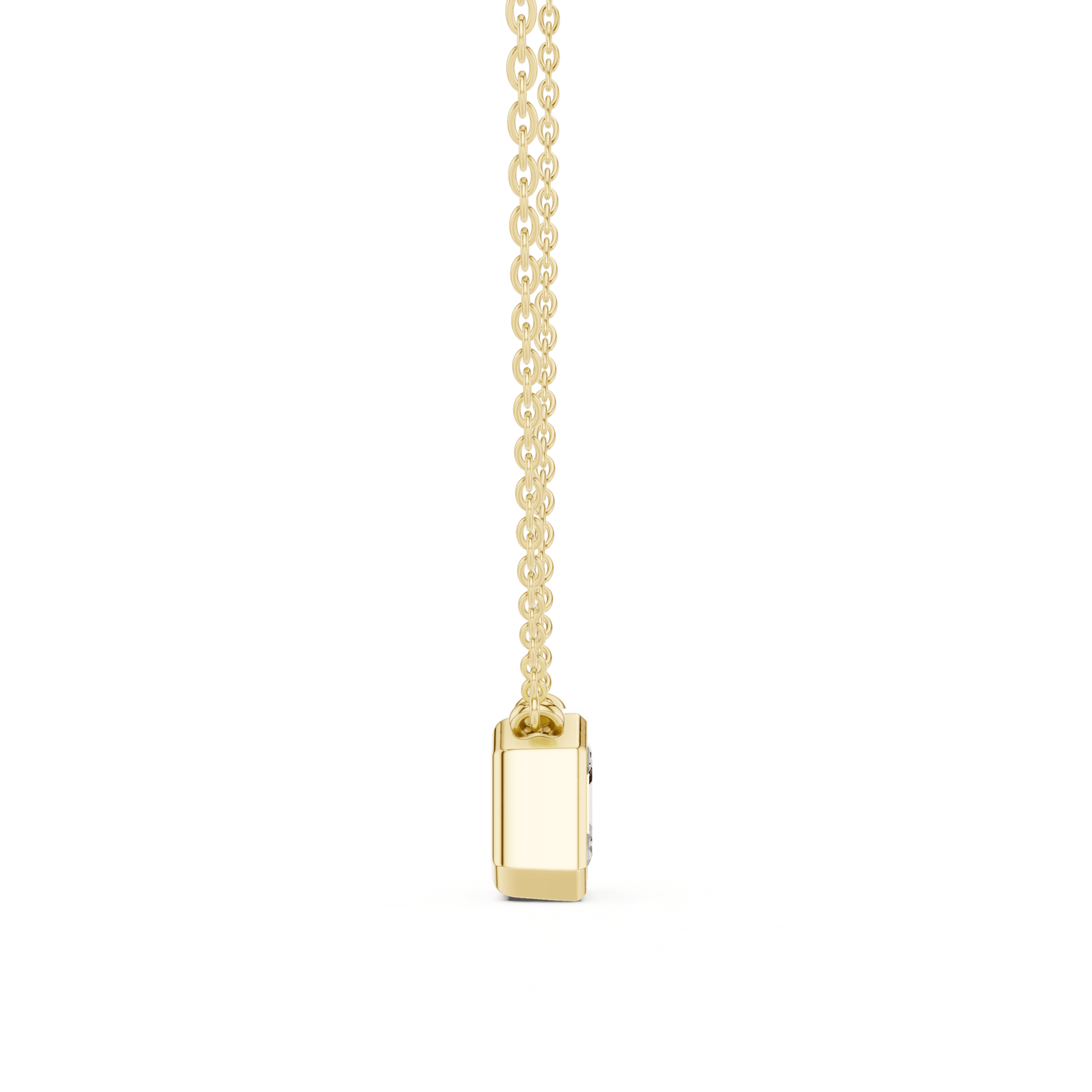 Asscher Cut Diamond Bezel Solitaire Pendant - P1135AS in Necklace by 18 KARATS INC.