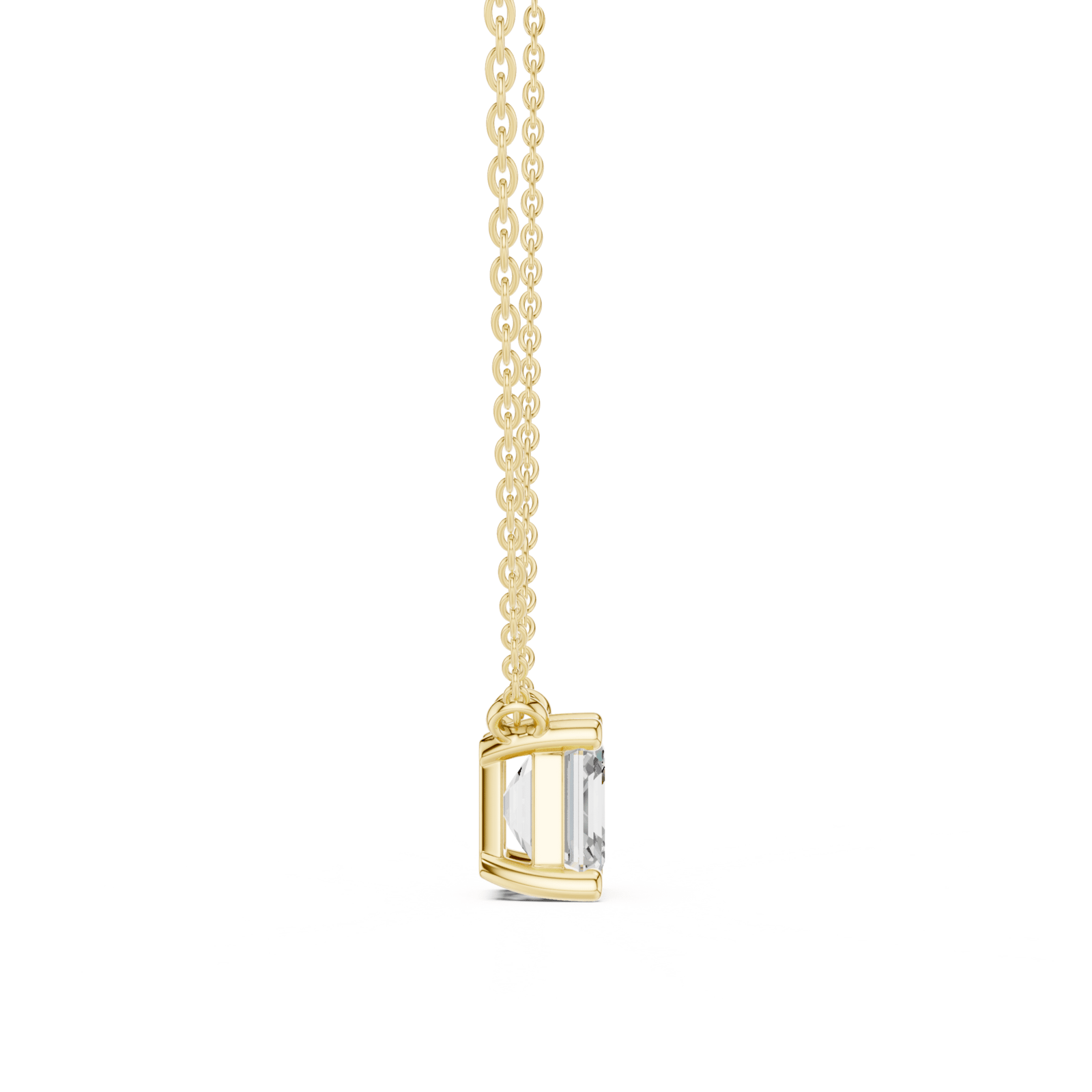 Asscher Cut Diamond Solitaire Pendant - B1134AS in Necklace by 18 KARATS INC.