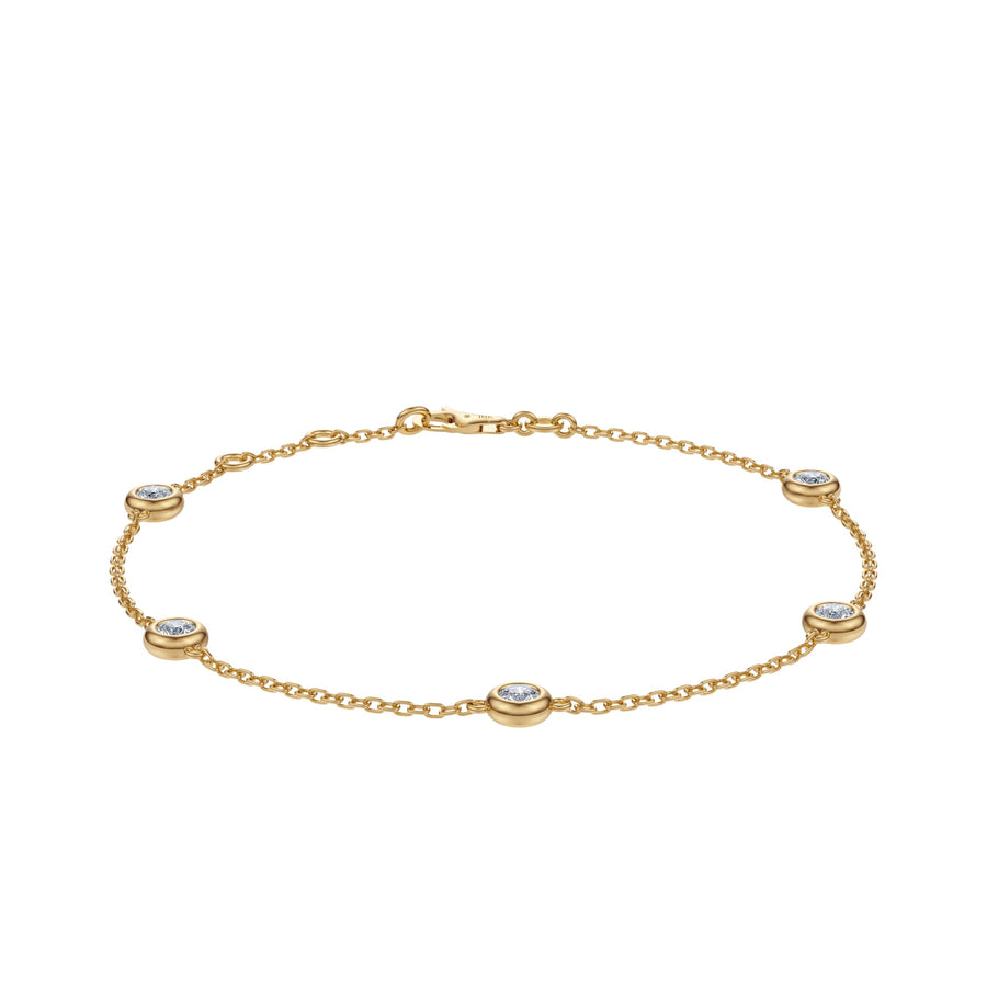 Aura Diamond Station Bracelet - BC104 in Bracelet by 18 KARATS