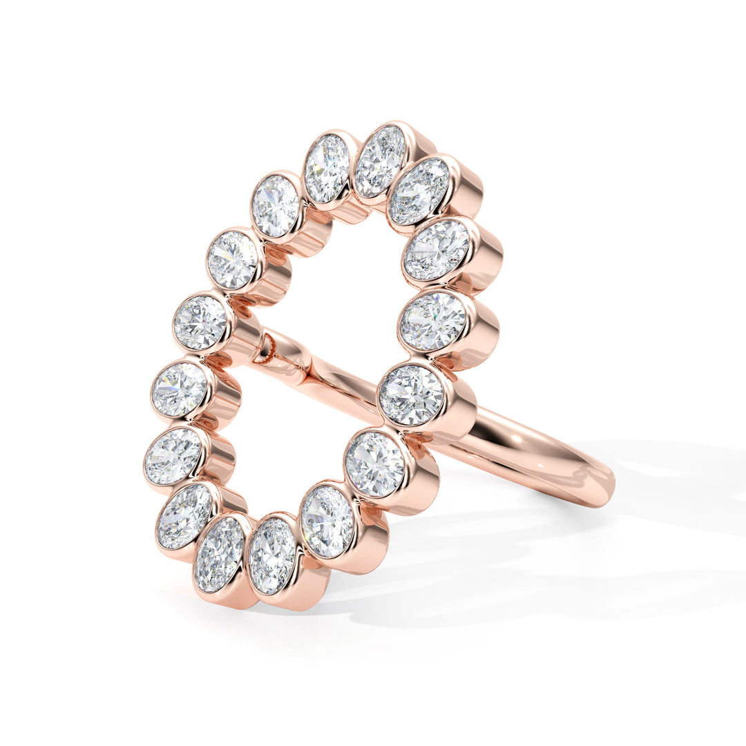 Aurora Oval Diamond Ring - R1027 in Ring by 18 KARATS